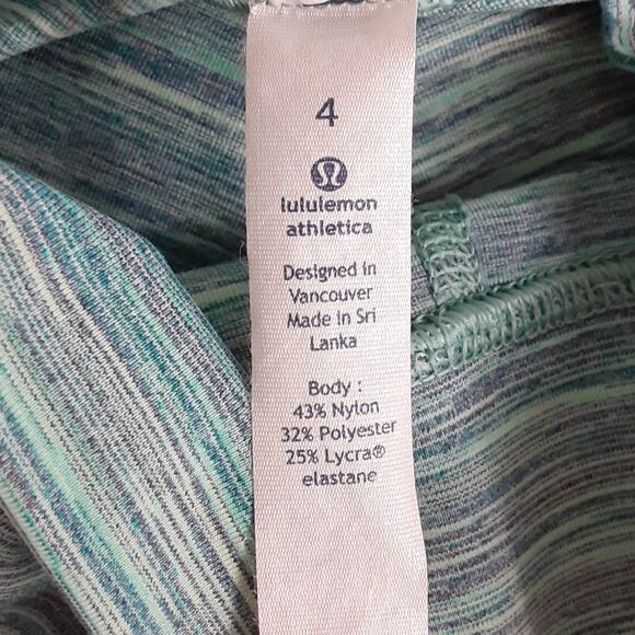 Lululemon Wunder Under Leggings Space Dye Camo Alberta Mid Rise Teal Womens 4 - Picture 4 of 8